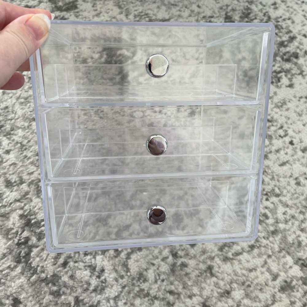 3/$40 Clear Acrylic Storage Drawer Organizer
